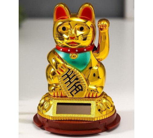 Кішка Манеки Неко золота велика