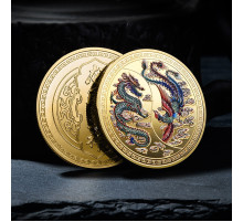 Монета Дракон і Фенікс Інь і Ян