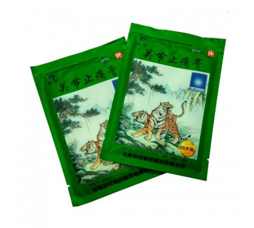 Пластир Зелений Тигр проти болю в суглобах ломота судоми, артрит ревматизму 1уп. 10 шт.