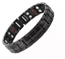 Браслет магнітно-турмаліновий із германієм чорний (3в1) 21см