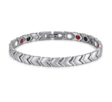 Турмаліновий магнітний браслет сильвер (Візіо)