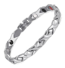 Турмаліновий магнітний браслет сильвер 5в1 Вековий Схід