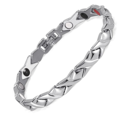 Турмаліновий магнітний браслет сильвер 5в1 Вековий Схід