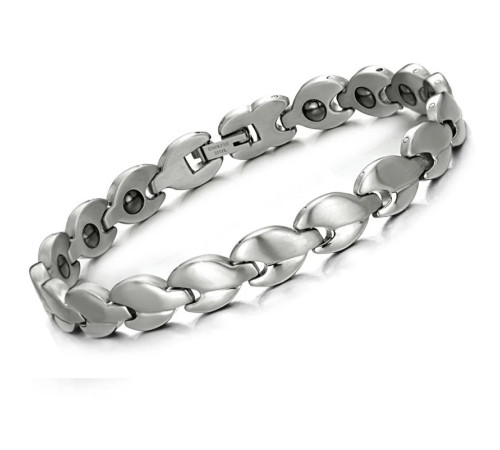 Магнітний терапевтичний сталевий браслет із турмаліном Вінтаж