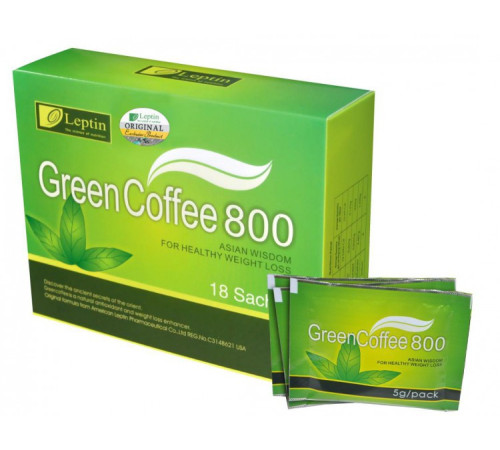 Зелена Розчинна Кава для зниження ваги з L-карнітином і чайним поліфенолом 18 шт.