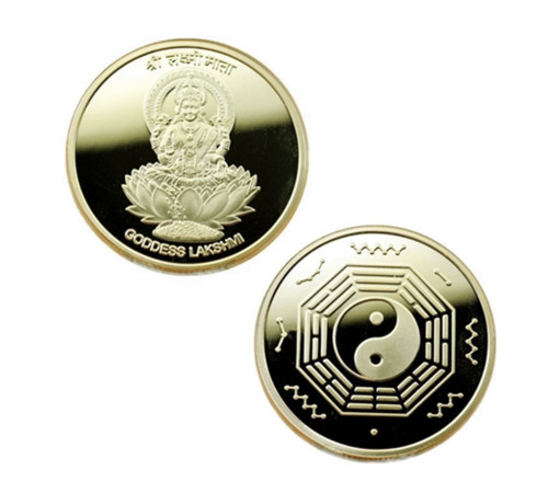 Монета Лакшмі для приваблення для удачі та багатства