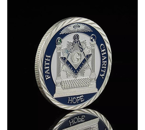 Масонська монета Токена Багатство Віра Надія трепет