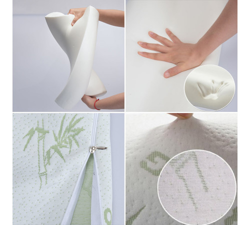 Турмалінова Бамбукова Ортопедична подушка з ефектом пам'яті, для сну