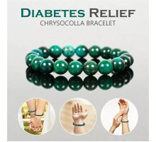Браслет з австралійського малахіту для терапії цукрового діабету