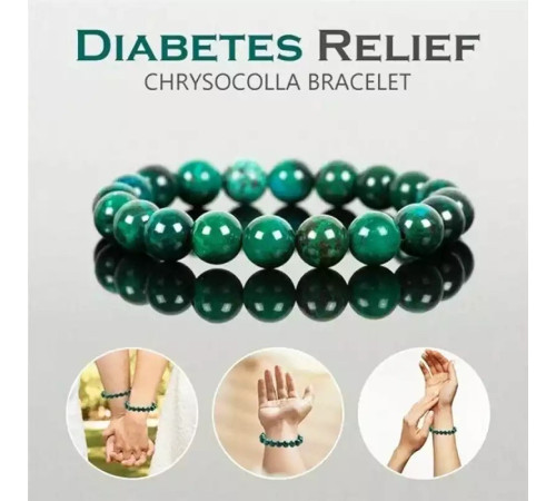 Браслет з австралійського малахіту для терапії цукрового діабету
