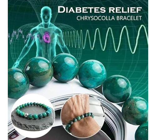 Браслет з австралійського малахіту для терапії цукрового діабету