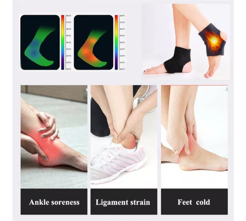 Турмалінова накладка на гомілковостоп (накладники) (1 пара)