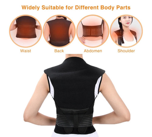 Турмаліновий самонагрівний фіксатор для спини, терапевтичний пояс для корекції постави, хребта