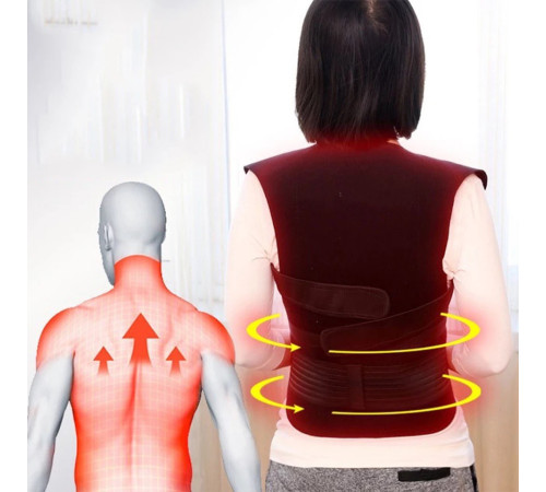 Турмаліновий самонагрівний фіксатор для спини, терапевтичний пояс для корекції постави, хребта