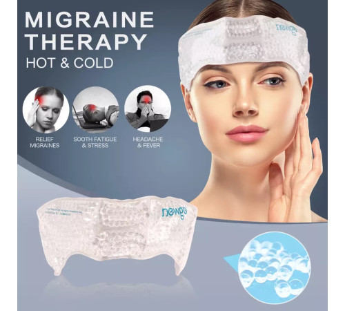 Турмалінова пов'язка на голову від мігрені, стресу, нежитю, м'язового болю та при всіх різновидах болів