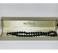 Перлисте намисто Хайнань темно-зелені чорні перли