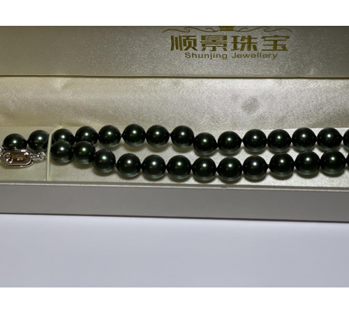 Перлисте намисто Хайнань темно-зелені чорні перли