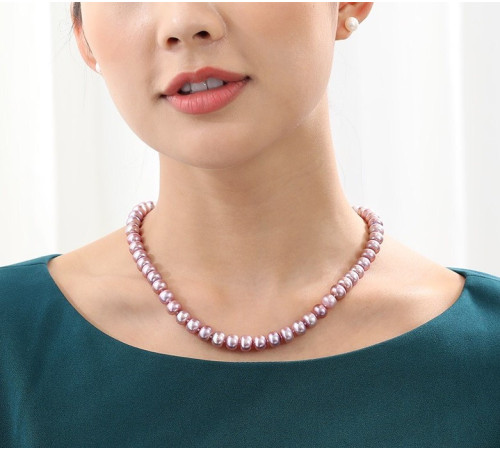 Перли натуральний Малазійський лавандовий клас ААА