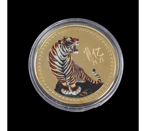 Золота монета Тигр Багатство