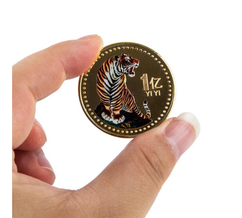 Золота монета Тигр Багатство