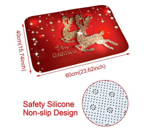 Різдвяний дверний килимок для удачі