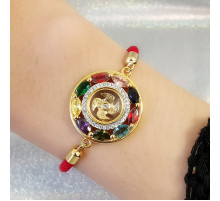 Турмаліновий Браслет для здоров'я Вітряний млин із червоної нитки