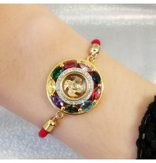 Турмаліновий Браслет для здоров'я Вітряний млин із червоної нитки