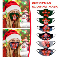 Світлодіодна Різдвяна маска світильник маска для чоловіків і жінок багаторазова