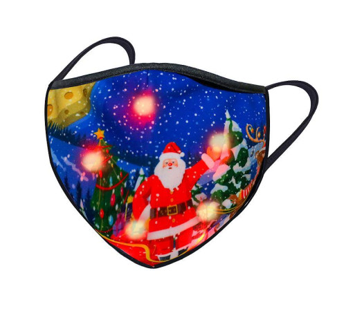 Світлодіодна Різдвяна маска для чоловіків і жінок багаторазова
