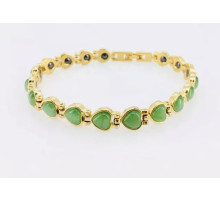 Магнітний браслет із зеленим турмаліном Вековий Схід