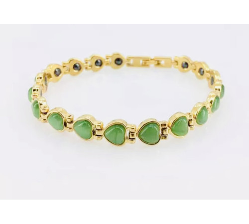 Магнітний браслет із зеленим турмаліном Вековий Схід