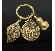 Брелок Тигр бронзовий для великого багатства та здоров'я