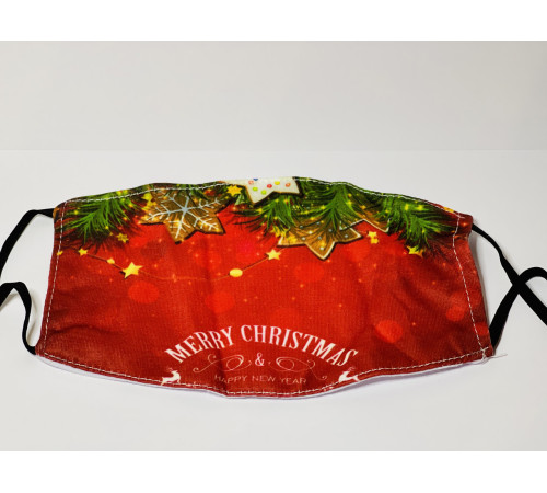 Турмалінова Новорічна захисна маска Merry Christmas
