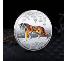 Срібна монета Тигр приносить велике багатство та удачу процвітання