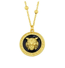 Золота підвіска Тигр Cartier AAA кубічний циркон