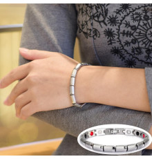 Турмаліновий срібний браслет із германієм і магнітами від вірусних недуг