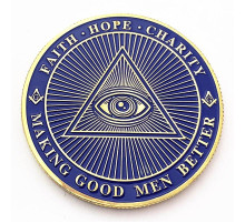 Масонська монета багатства Всесвітнього життя