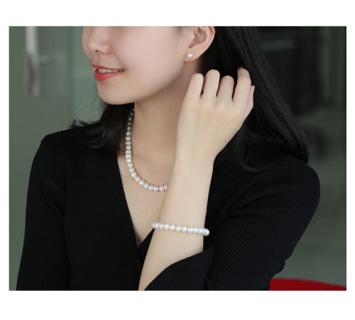 Комплект із натуральних морських перлів Намисто, Браслет і Сережки Клас AAА Вековий Схід