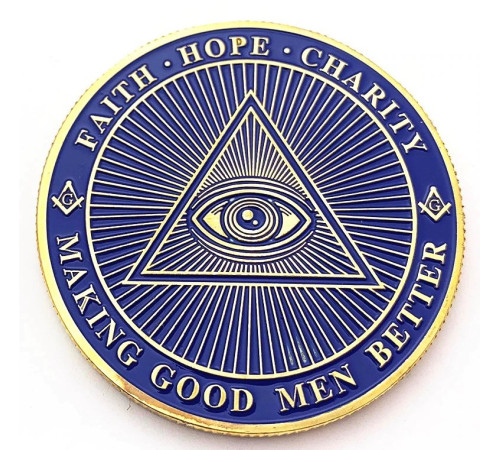 Масонська монета багатства Всевидюче око