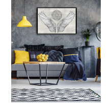 Картина Крила ангела із Сакральною Геометрією захист і позитивна вібрація