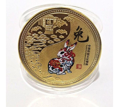 Золота монета Кролика для захисту, сили, грошей і зосередженості