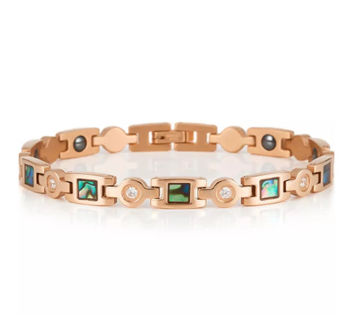 Магнітний титановий турмаліновий жіночий браслет Геліотіс рожеве золото Вековий Схід