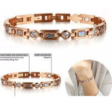 Магнітний титановий турмаліновий жіночий браслет Геліотіс рожеве золото Вековий Схід
