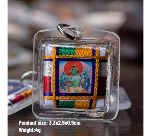 Тибетський Талісман Зеленої Тари, потужний захист, виконує бажання й усуває всі перешкоди, ручна