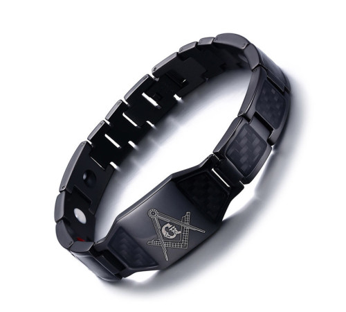 Турмаліновий браслет біомагнітний 4в1 Масонський браслет здоров'я й захист
