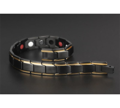 Турмаліновий магнітний гематитовий титановий браслет для здоров'я 4в1