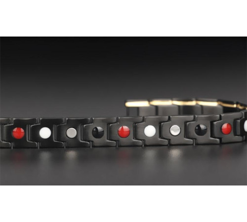 Турмаліновий магнітний гематитовий титановий браслет для здоров'я 4в1