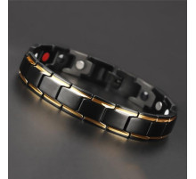 Турмаліновий магнітний гематитовий титановий браслет для здоров'я 4в1