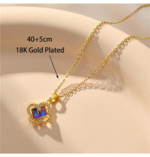 Золота підвіска Чотирилиста конюшина Swarovski грошовий талісман удачі