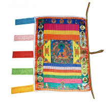 Шовковий тибетський прапор на удачу Будда Медицини